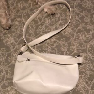 White shoulder bag